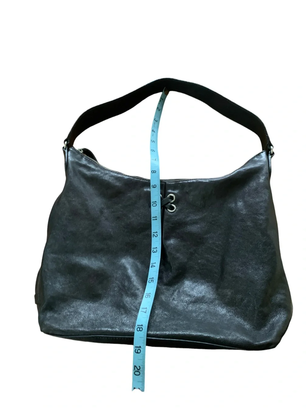 Cole Haan Avery Black Soft Leather Hobo Grommet II Purse
